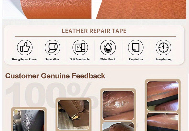 WANGYUXIN Self-Adhesive Leather Repair Tape,Leather Patches for