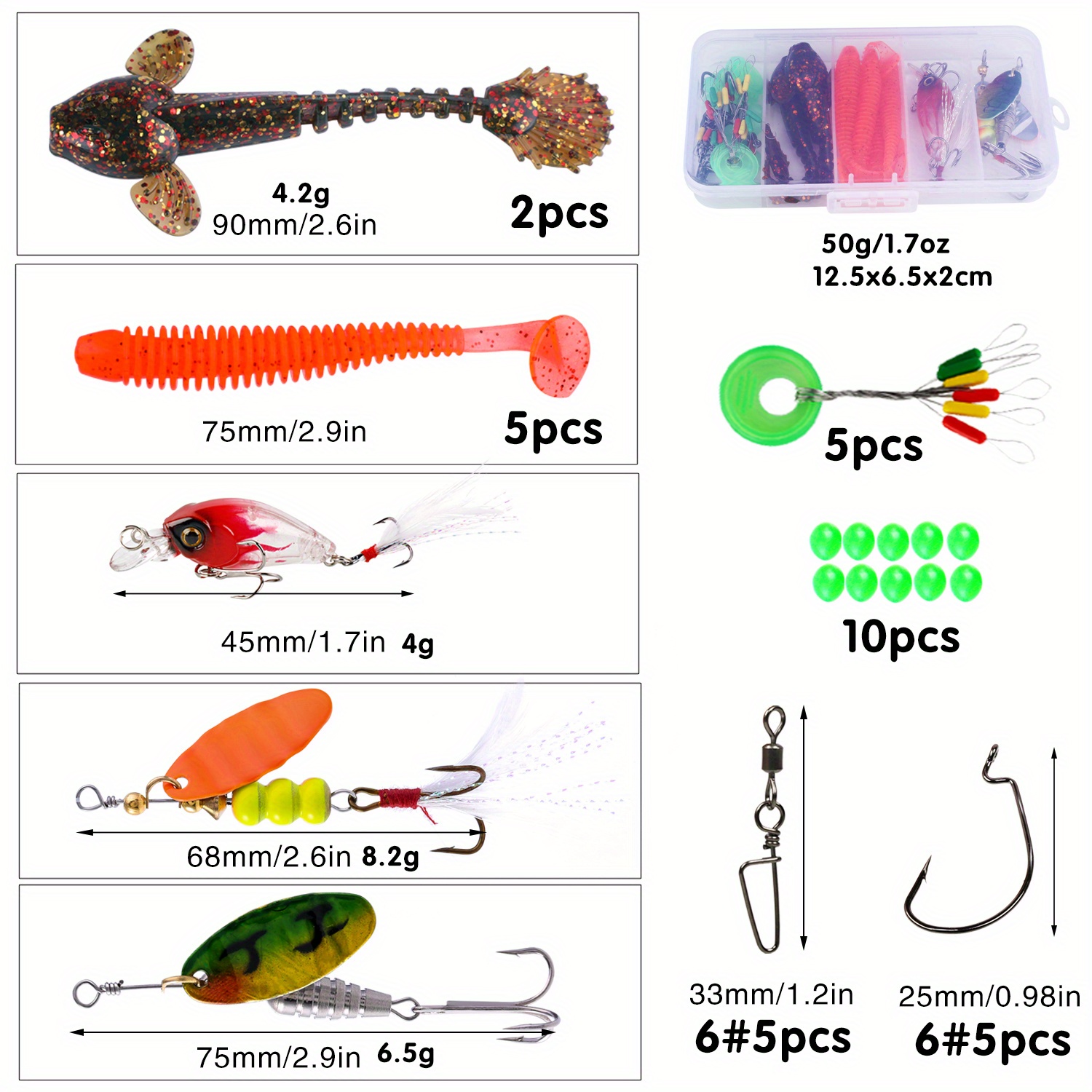 Sougayilang Caña De Pescar Con Carrete, Kit De Pesca Completo, Caña De Pescar Telescópica Ultra Ligera De 1,8-2,4 M Y Carrete De Baitcasting De Relación De Engranajes De 7,2:1 detalles 7