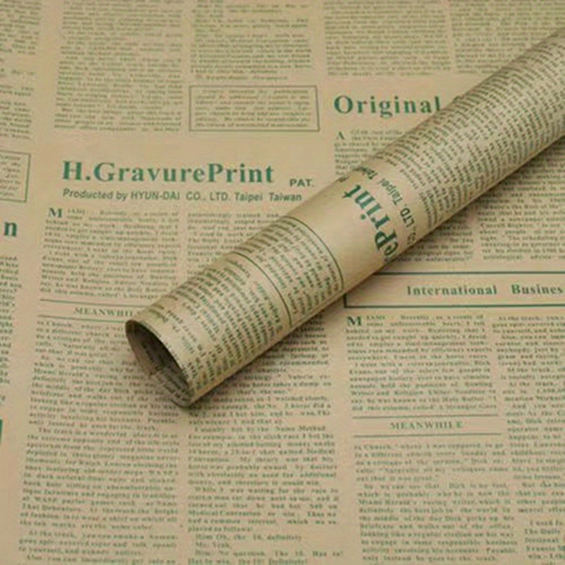 40 Pcs English Wrapping Paper Vintage Wrapping Paper Present Wrapping Paper  Craft Paper Wrapping Paper Newspaper Wrapping Paper Kraft Paper Baby Gift