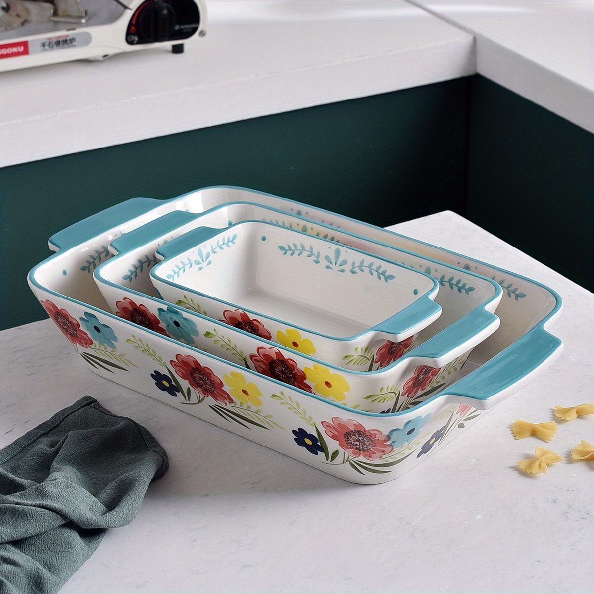 1pc Casserole Dishes For Oven Baking Dish Ceramic Casserole Dish Lasagna  Pan Baking Dishes For Oven Baking Dish Set baking pan (10.4''x7.1''and
