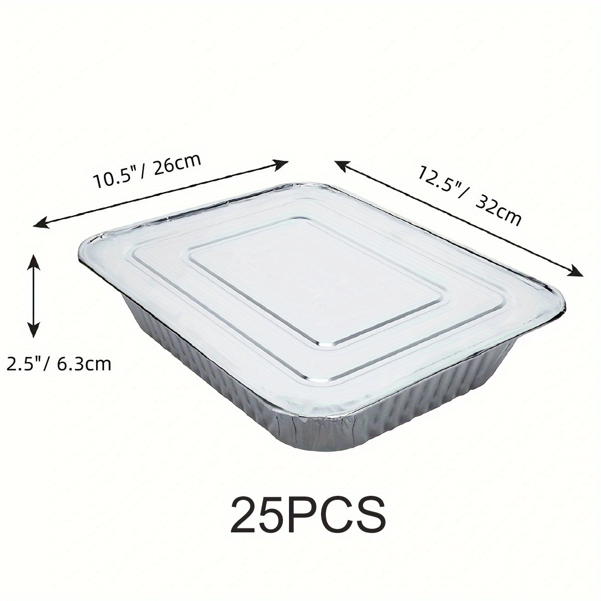 Case of Aluminum - 9 x 13 - Disposable - ½Size - Lid for All