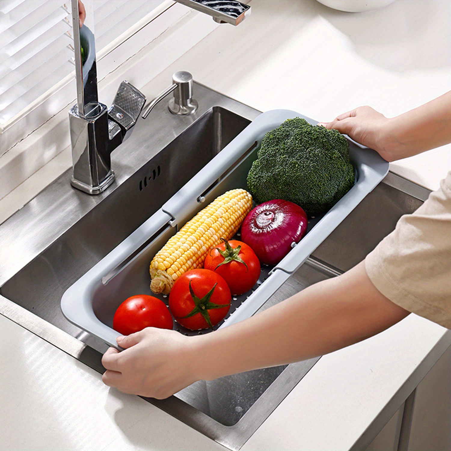 passoire cuisine - Panier lavage légumes grancapacité épaissi résistant aux  hautes températures - Passoire rondelle fruit avec des poignées pour des