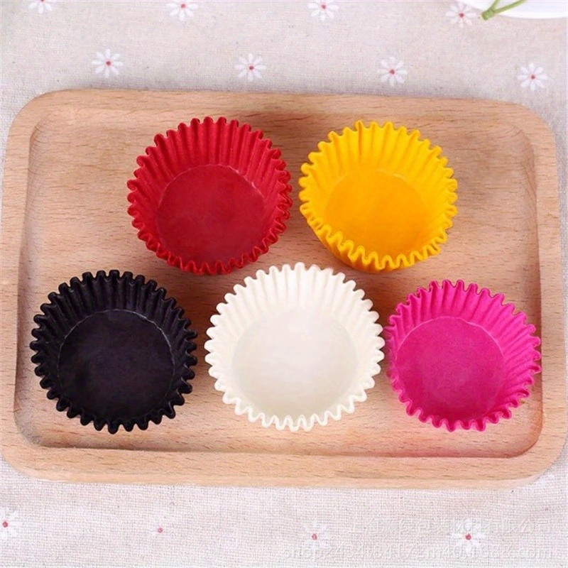 200pcs/set Colorful Flower Shaped Cupcake Liners, Christmas Baking Supplies Muffin  Paper Cups Heat Resistant Bread Cupcake Liners, Suitable For Wedding Party  Mini Dessert Paper Cup Base Holder