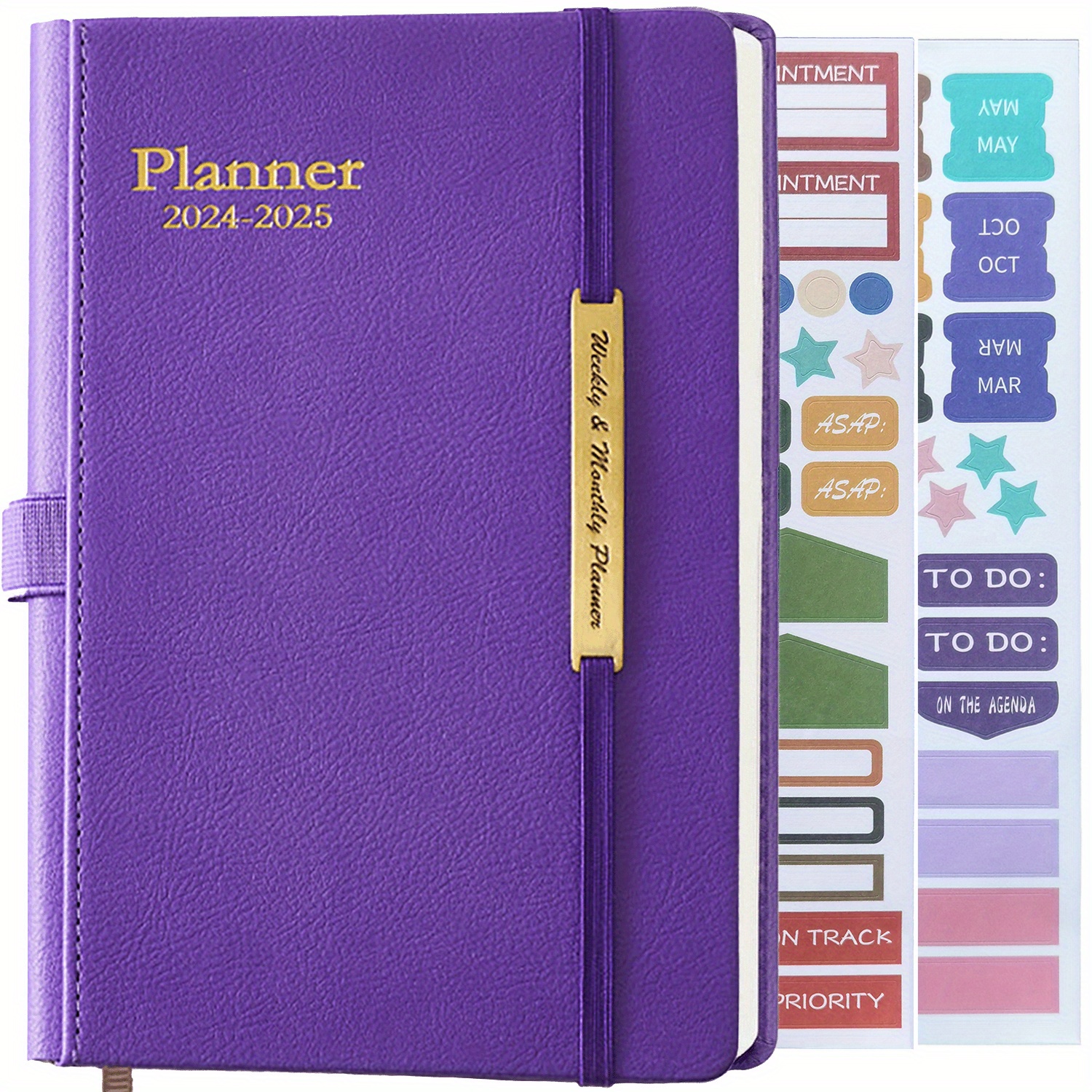 2024-2025 Planner 18 Months Daily Weekly And Monthly Planners, A5 Hardcover  Agenda Journal Notebook Planner With Stickers For Students, Teachers, Men