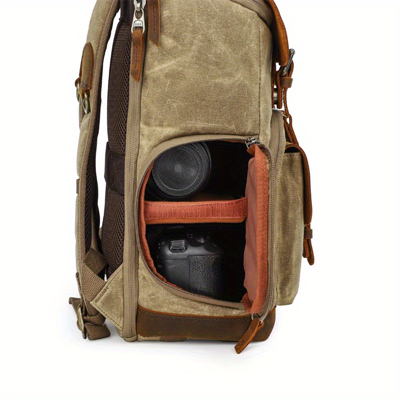 Vintage Dslr Camera Backpack waterproof Camera Bag Durable Temu