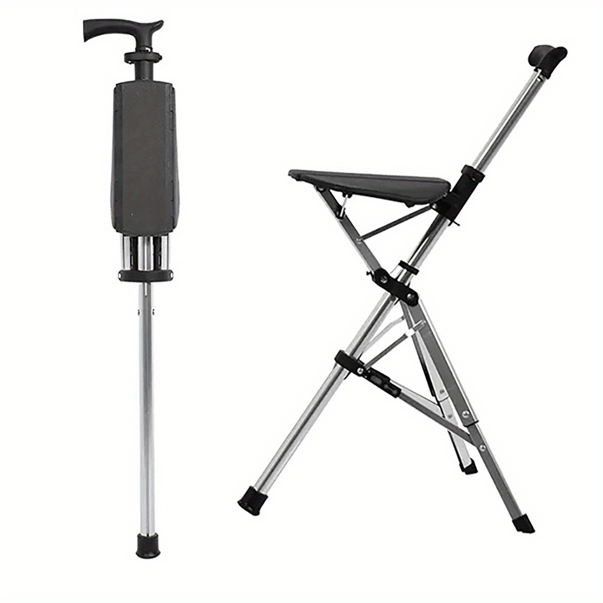 DINVES Portable Cane Seat, Walking Cane with Seat, India