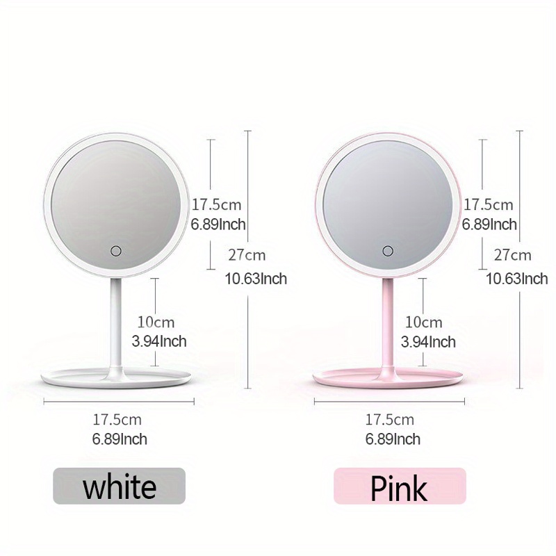 Makeup Mirror With Light White Led Daylight Vanity Mirror Temu