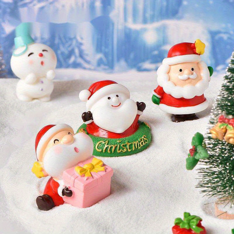 Mini Christmas Snowman Ornaments,cute Cotton Clothes Santa Claus Interior  Figurines,holiday Gifts Micro Landscape Decoration Car Interior Table  Accessories - Temu