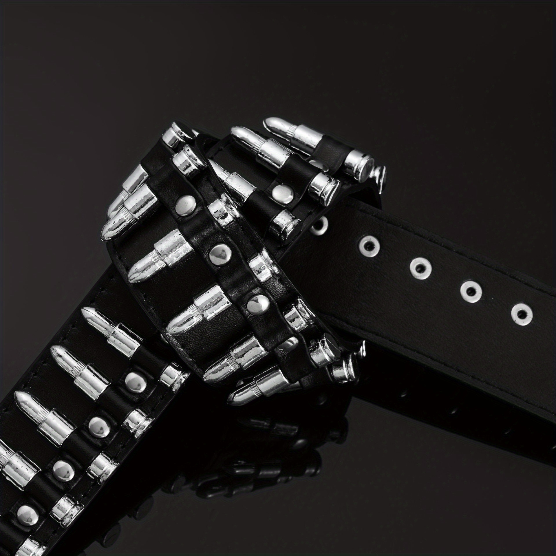 Mens Punk Rivet Bullet Belt Ideal Choice For Gifts Highquality