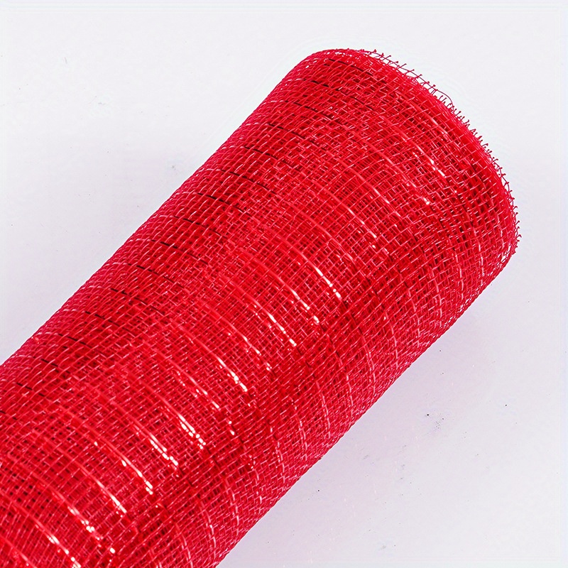 Red Metallic Deco Mesh Ribbon 