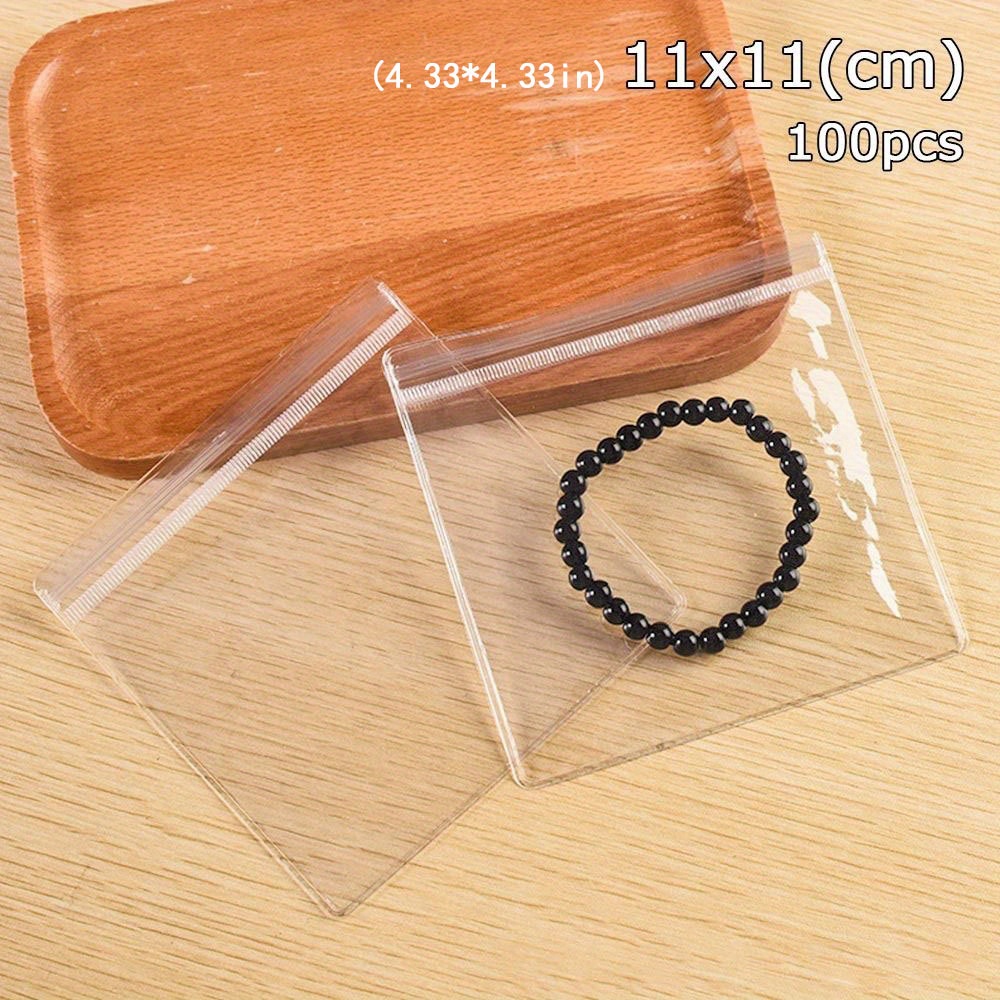 100pcs Transparent Small Ziplock Plastic Bags Jewelry Gift Reclosable  Storage Bag Packaging Clear PVC Self Sealing Pouches