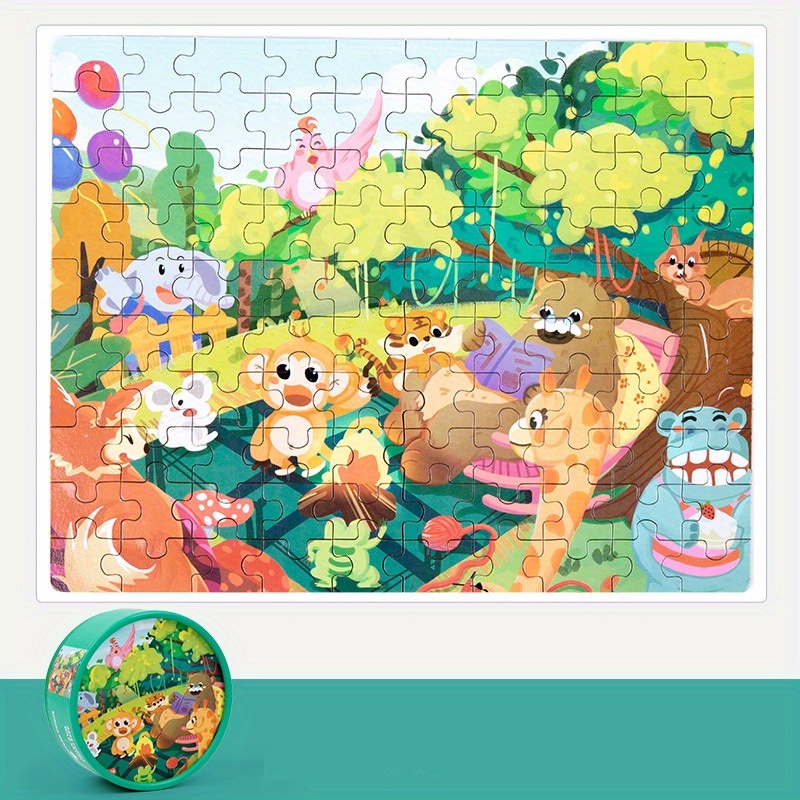 Crianças Dos Desenhos Animados 100 Peças Em Caixa Cena Quebra-cabeça Placa  Do Jardim De Infância Do Bebê Quebra-cabeça Educação Precoce Brinquedo -  Temu Portugal