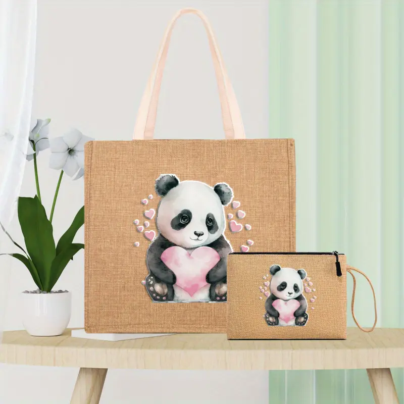 2 stück/set süße panda muster umhängetasche - Temu Switzerland