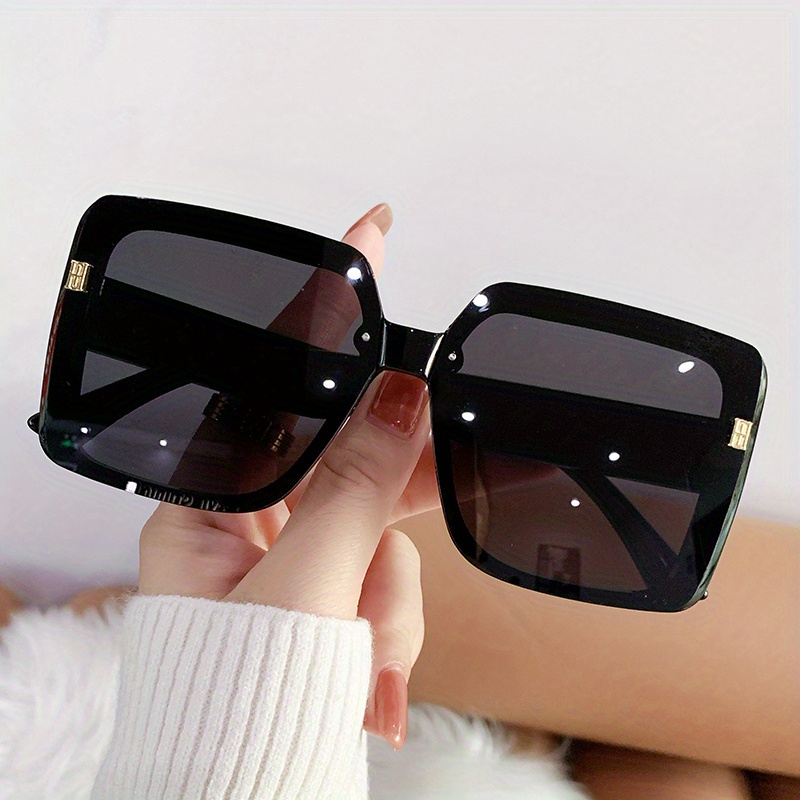 Temu Men's Retro Oversized Square Sunglasses