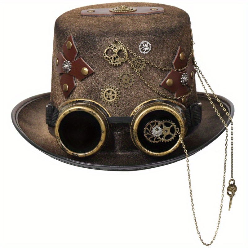 1pc Steam Punk Top Hat Accessories, Cool Trendy Hats And Innovative Clothing