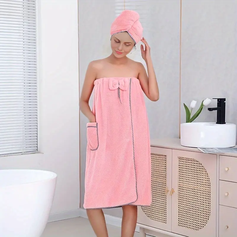High Quality Travel Women Microfiber Cotton Bath Towel Set Hair Band  Bathrobe Home Textile Bathroom Big Bath Towels For Adults - Towel/towel Set  - AliExpress