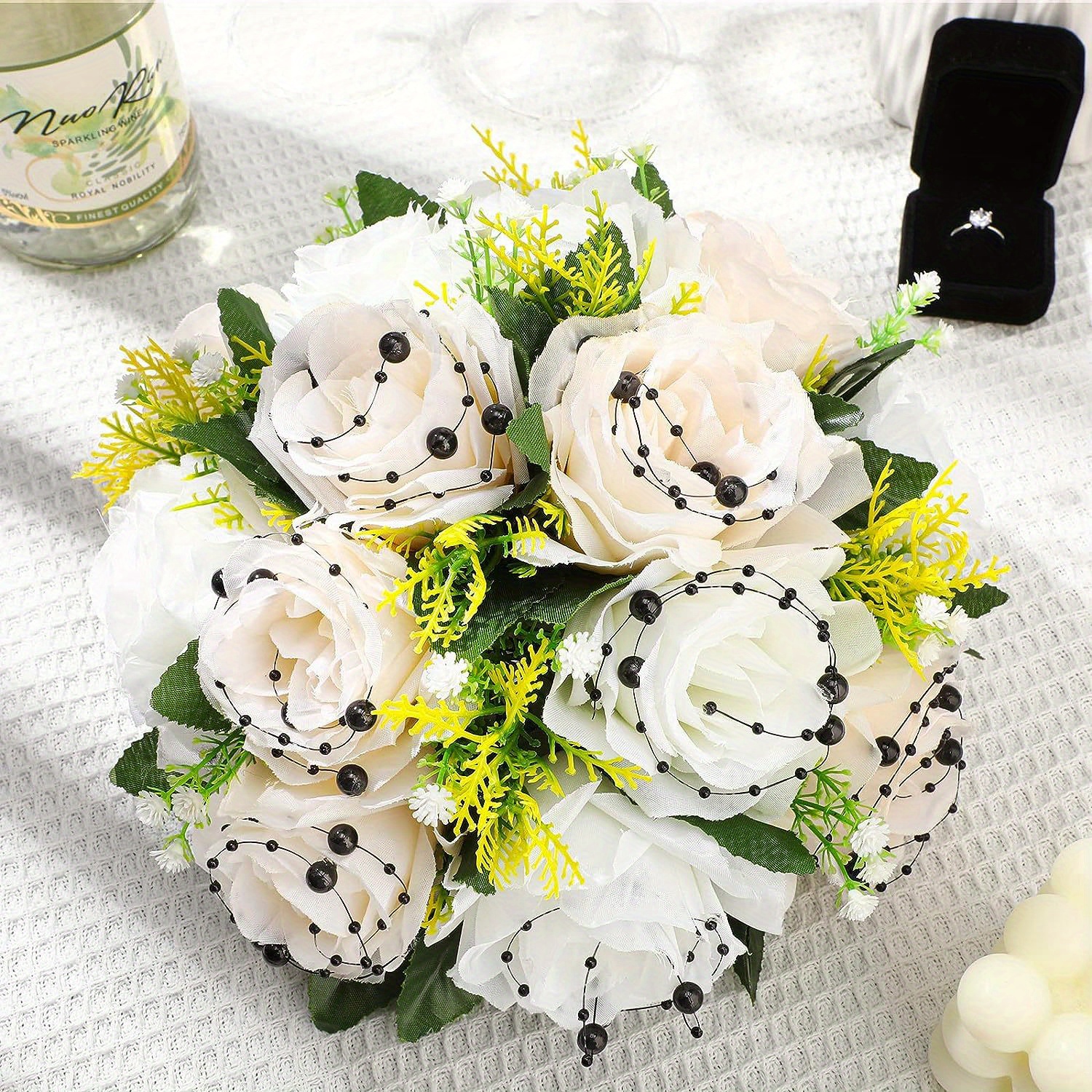 TeaSu 12pcs Pearl String, for Wedding Centerpiece, White Vase