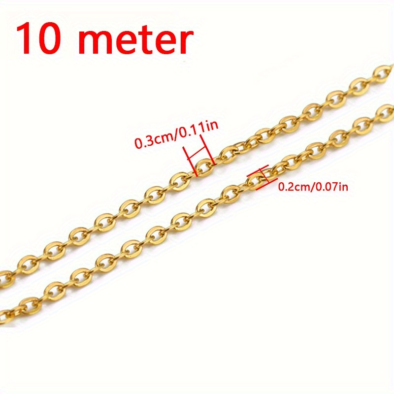 New 3 Types 14K Gold Plated Women's Neck Chain For DIY Necklaces Bracelets  Jewelry Making Materials Accessories Supplies Chains