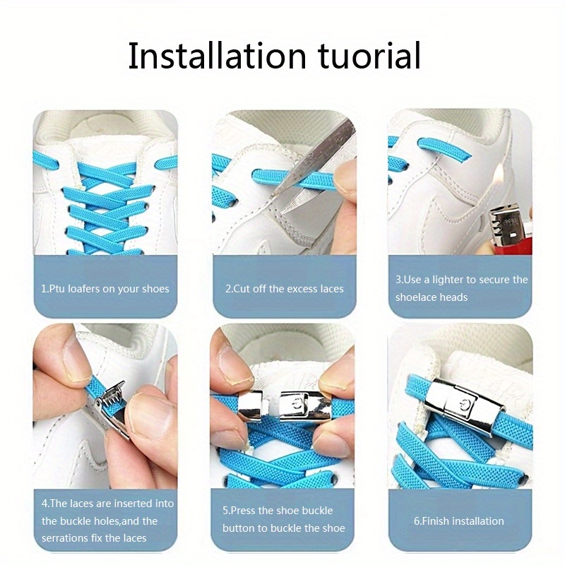 4pcs Shoelaces And No Tie Shoelaces Buckle Set, Elastic Laces For Sneake, Men's And Women's Adult Widened Flat Shoelace For Shoes For King's Day