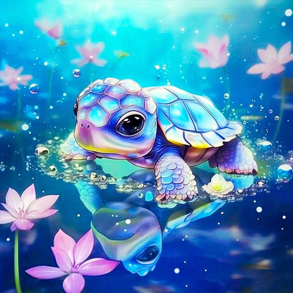 1pc 5D Artificial Diamond Painting Set Sea Turtle Pattern DIY Diamond  Painting Frameless Decor Gifts