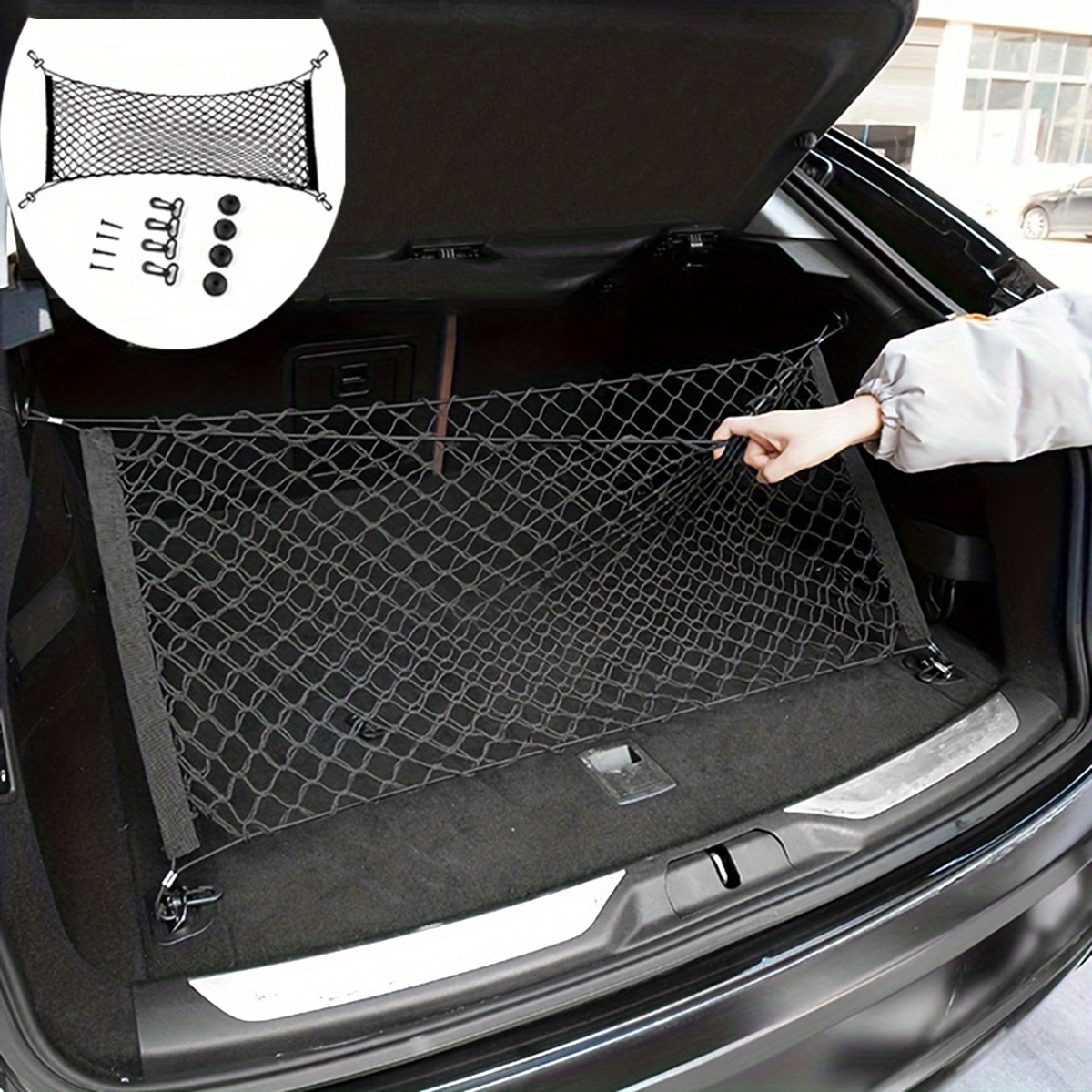 Car Trunk Net Pocket Car With Fixed Luggage Double layer Temu