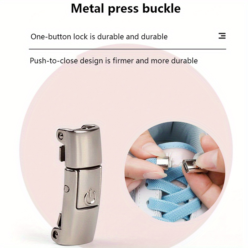 4pcs Shoelaces And No Tie Shoelaces Buckle Set, Elastic Laces For Sneake, Men's And Women's Adult Widened Flat Shoelace For Shoes For King's Day