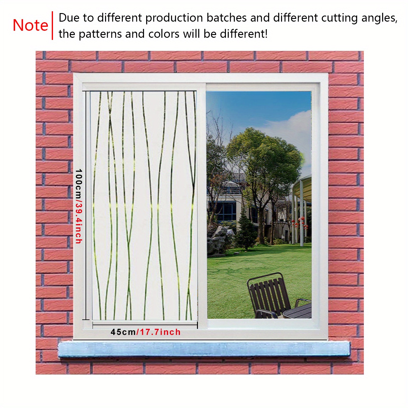 1pc retro window film frosted geometric line curve privacy glass window film heat insulation   free semi transparent sun protection window decals suitable for bedroom bathroom door decoration electrostatic adsorption film home decor details 9