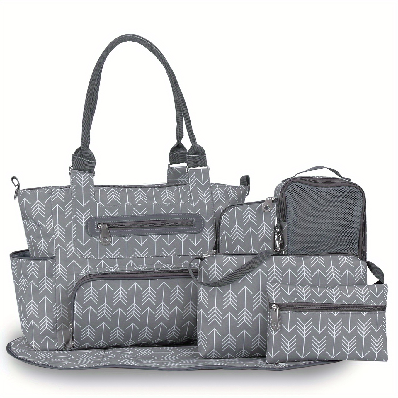 10 Patterned Hospital Zip Lock Bags // Mum and Baby Hospital Bag  Organisation // Large and Small Size// Unisex Grey Design 