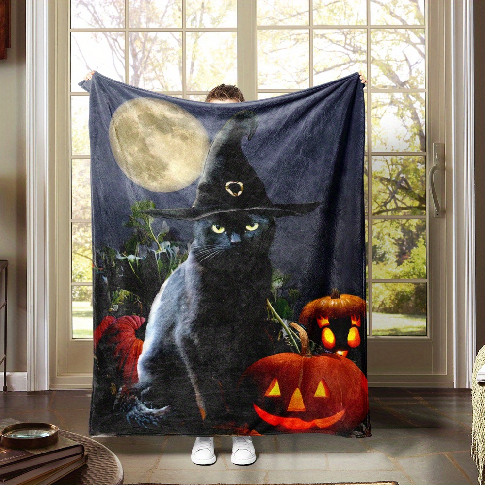 Black cat best sale halloween blanket