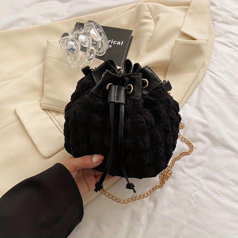 Vintage Chanel Mini Drawstring Quilted Bucket Bag