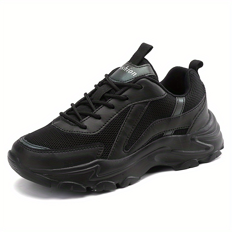 Women's Chunky Lace-Up Mesh Sneakers Thick Sole Platform Dad Shoes