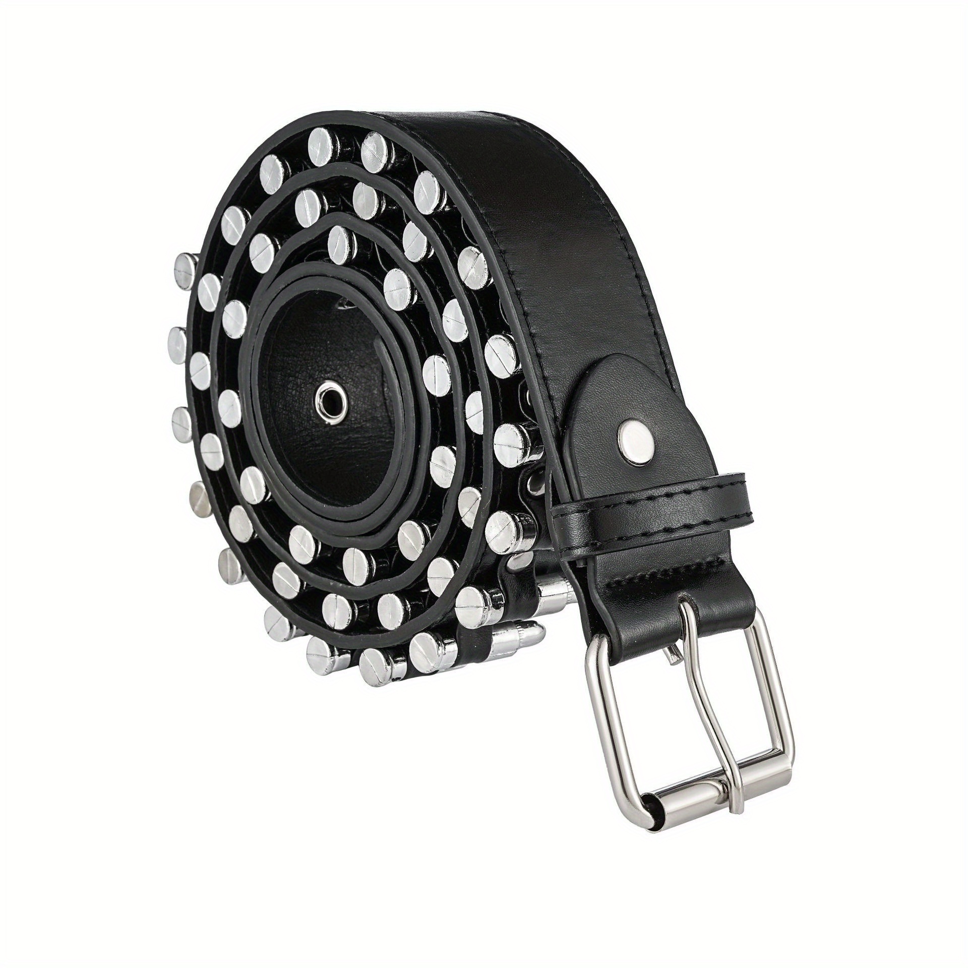 Mens Punk Rivet Bullet Belt Ideal Choice For Gifts Highquality