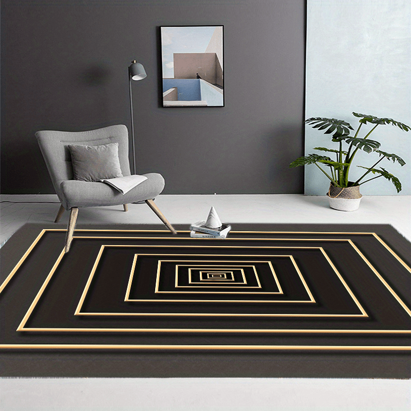 modern minimalist square pattern area carpet aesthetic room - {region_name}