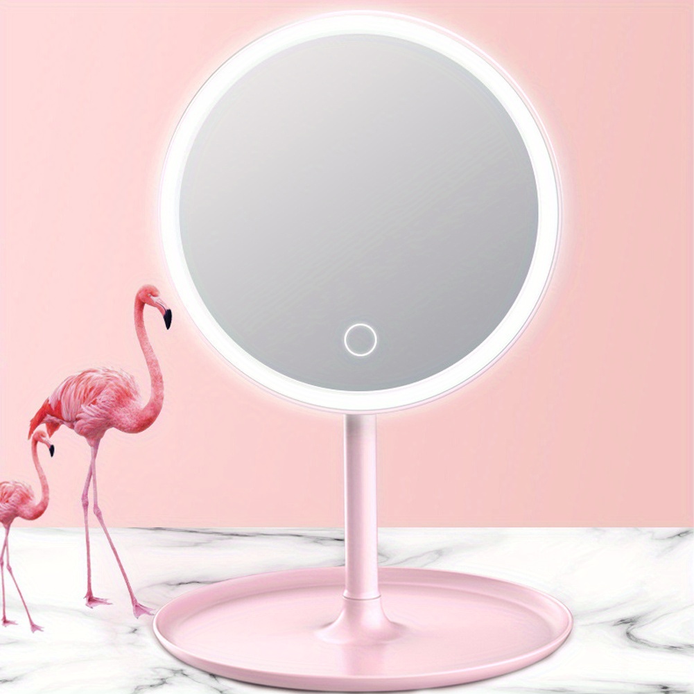 Makeup Mirror With Light White Led Daylight Vanity Mirror Temu