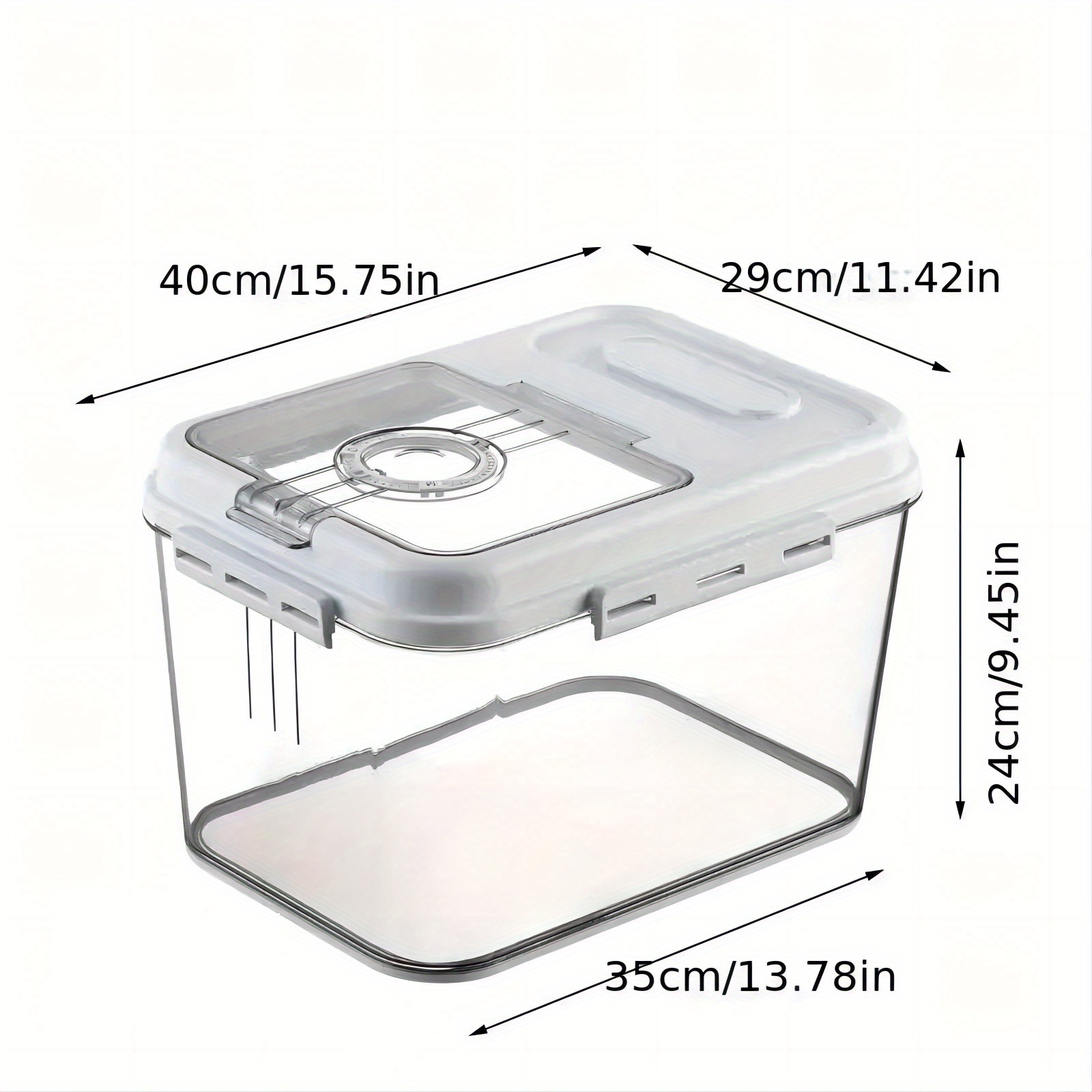 ADVEN Kitchen Rice Storage Box Plastic Sealed Insect-Proof Moisture-Proof  Rice Dispenser Bucket Food Storage Container 