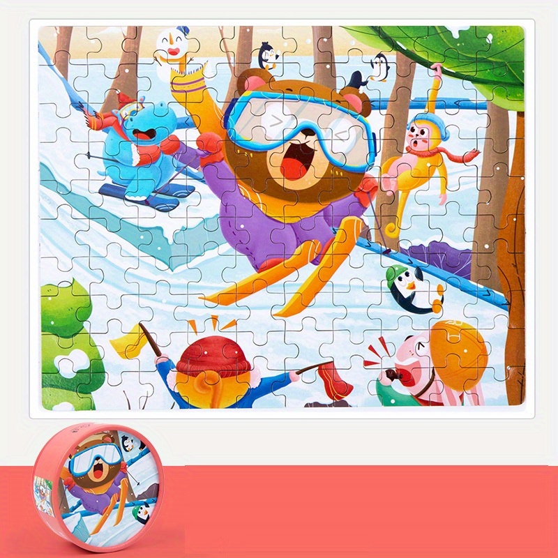 Crianças Dos Desenhos Animados 100 Peças Em Caixa Cena Quebra-cabeça Placa  Do Jardim De Infância Do Bebê Quebra-cabeça Educação Precoce Brinquedo -  Temu Portugal