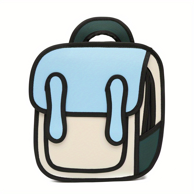3D Backpack Jump Style 2D Jpg Drawing Backpack Cute Cartoon School Bag Comic Bookbag for Teenager Girls Boys Daypack Travel Rucksack Bag, Girl's, Size