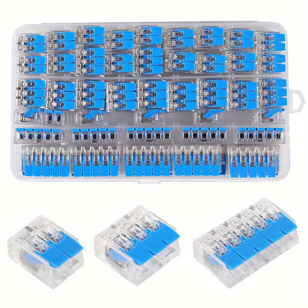 35 75pcs Transparent Micro Fast Electrical Wire Connector