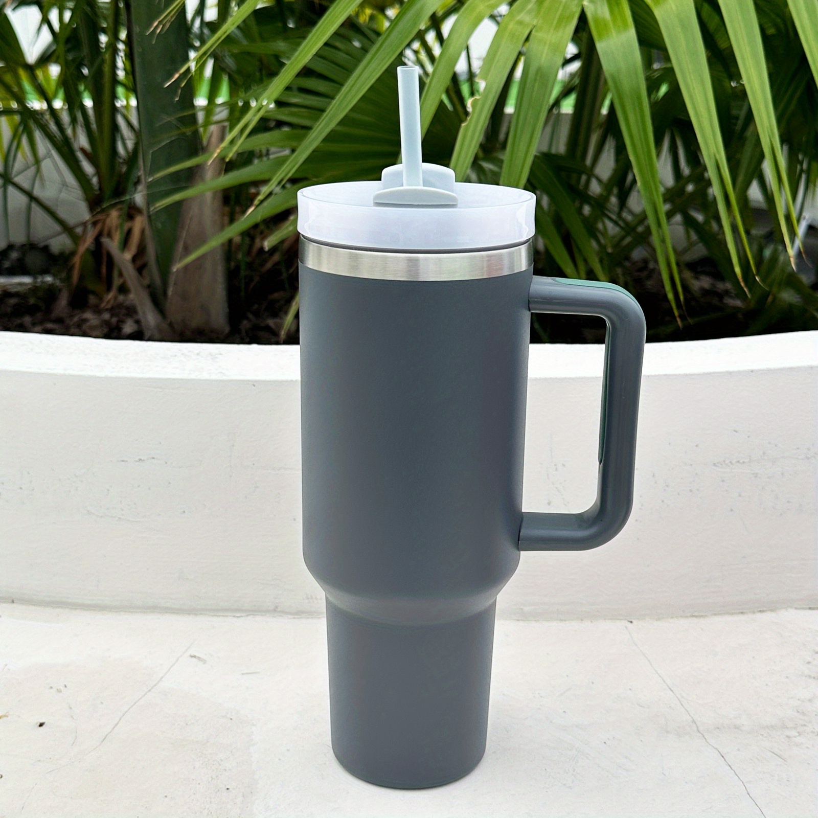40 oz Tumbler - Grey - Brand New Limited Stock with Handle. Not Stanley