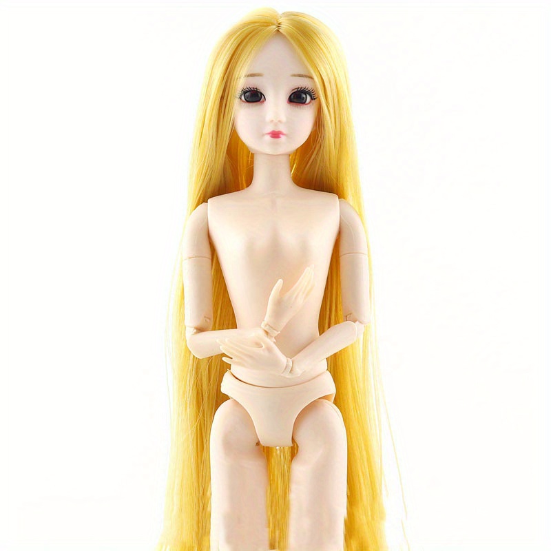 30cm DIY Dolls 20 Joints Moveable Doll Body 3D Eyes Girls Princess