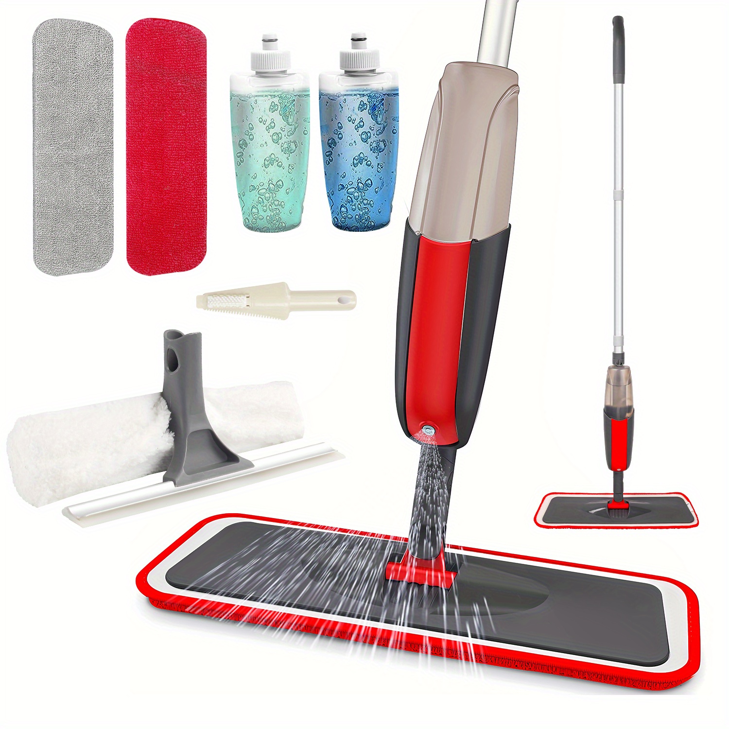 Microfiber Spray Mops With Replacement Mop Pads Dry And Wet - Temu