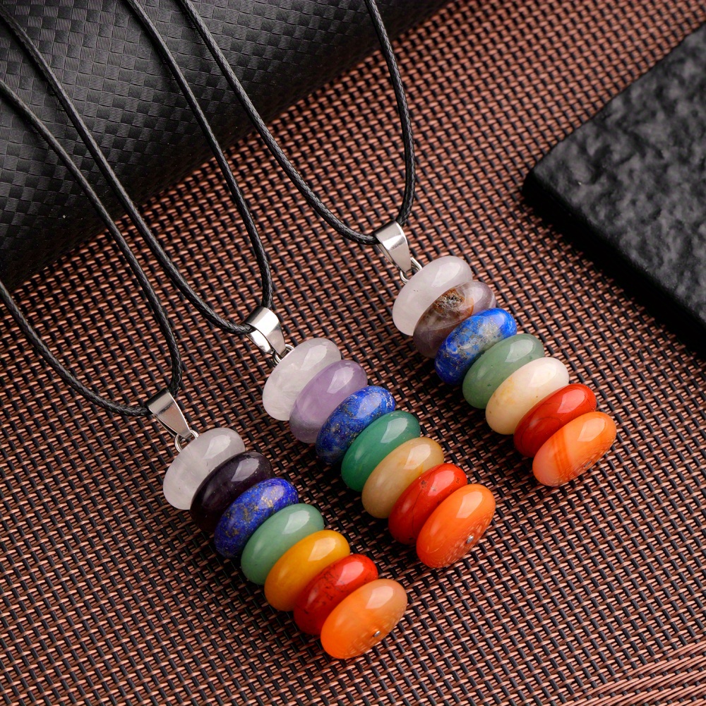 14pcs Crystals Stone And Chakra Necklace Set 7 Pcs Chakra Stones 7 Pcs  Handmade Adjustable Holders Natural Crystal For Positive Energy, Free  Shipping On Items Shipped From Temu