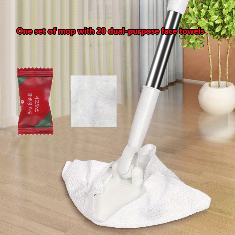 Using a microfiber towel to clean floors instead of the disposable