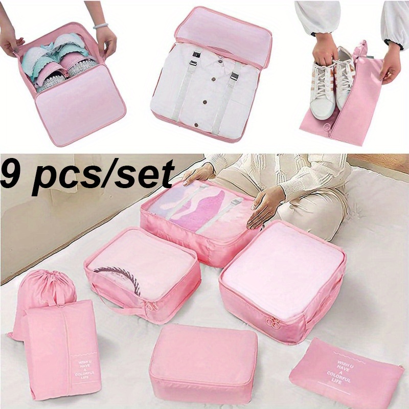 Pink Handbag Wallet Shoes Set