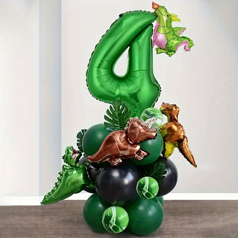 12 Pièces Decoration Anniversaire Dinosaure Ballon Dinausore En Aluminium  Jungle Animaux Pour Fête De Dinosaures Garçon Fill[n1453]