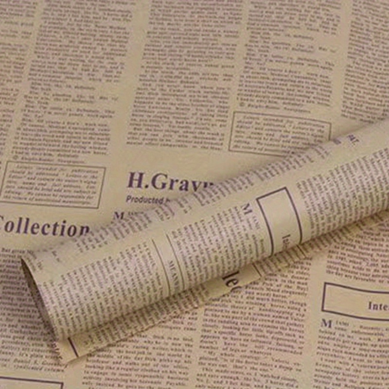 Vintage English Newspaper Kraft Paper Perfect For Gift - Temu