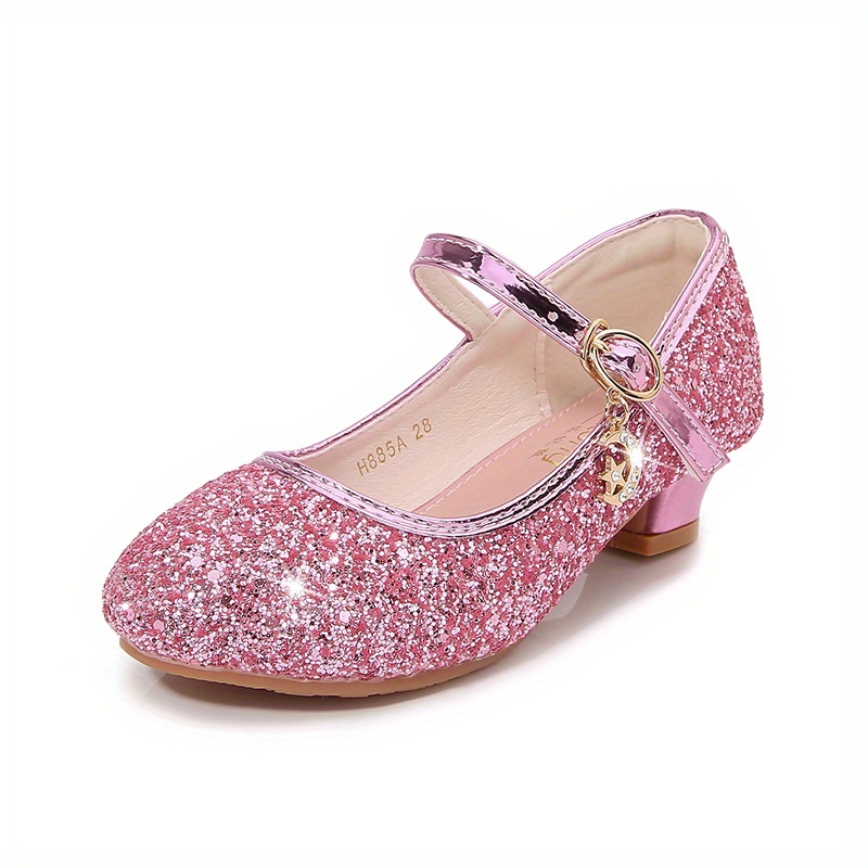 Pink sparkly hot sale high heels