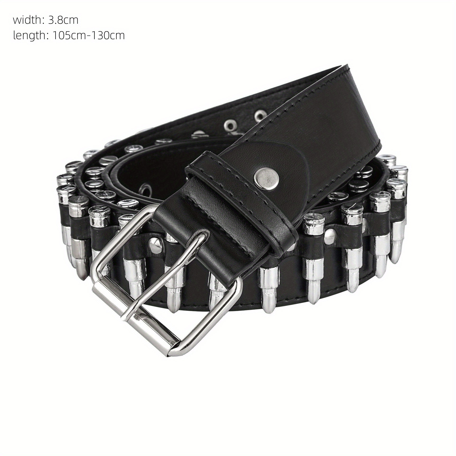 Mens Punk Rivet Bullet Belt Ideal Choice For Gifts Highquality
