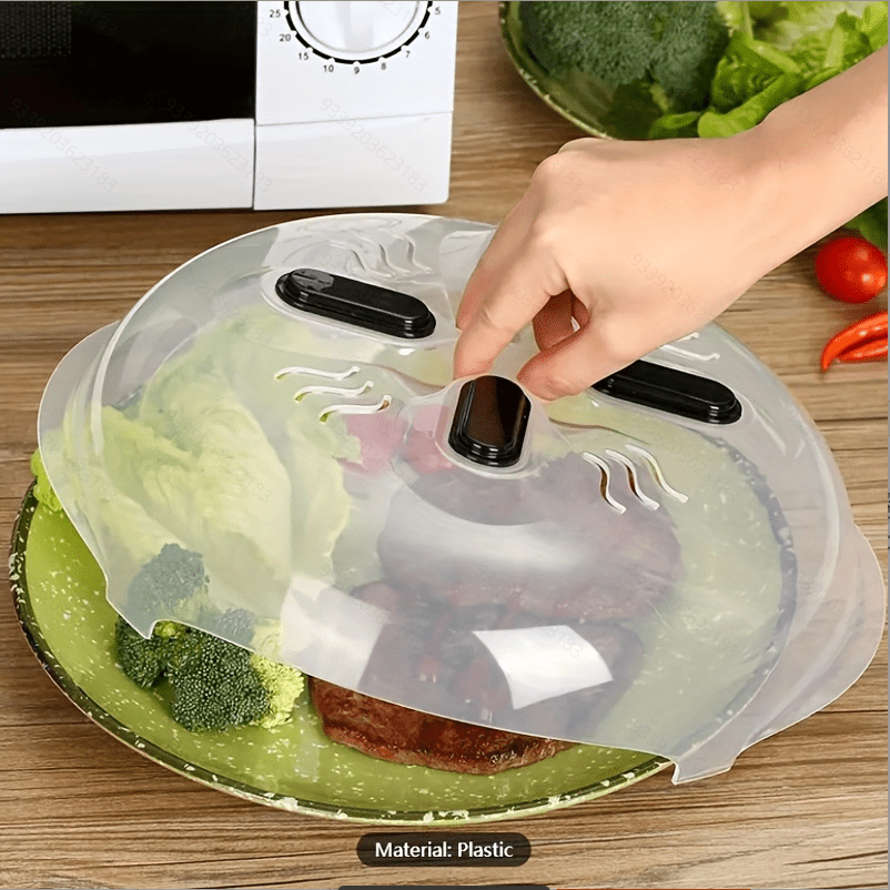 Bpa-free Magnetic Microwave Cover With Steam Vents - Anti-splatter Guard Lid  For Food And Cooking - Clear Plate Cover For Microwave Oven - Kitchen  Accessory - Temu