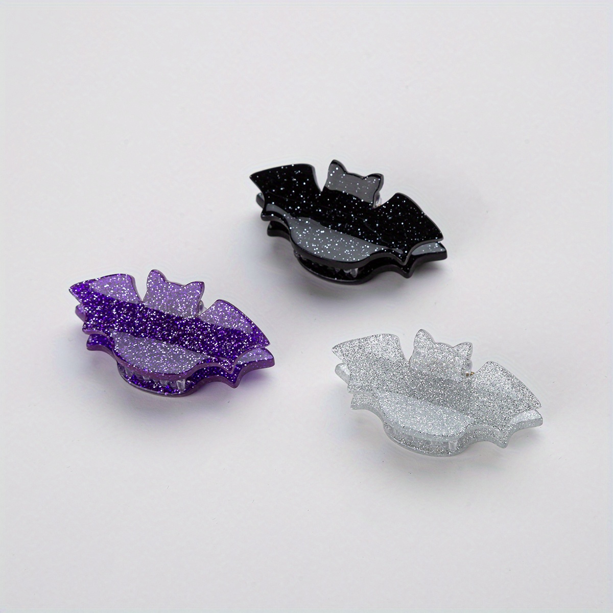 3pcs Women & Halloween Bat Hair Claw Clips